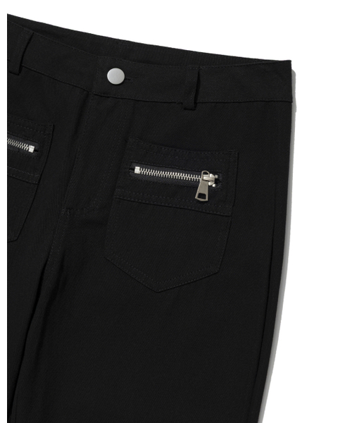 MOAA(モア)の「ダブルポケットジッパーフレアパンツ(その他パンツ・レディース・ブラック/アイボリー・SMALL/MEDIUM)」の10枚目の写真