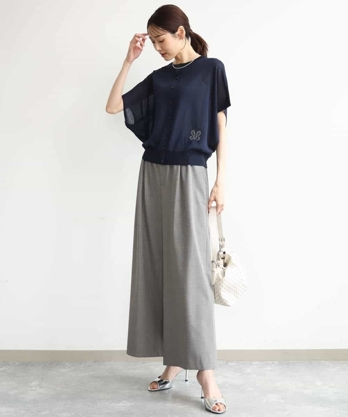 MK MICHEL KLEIN（エムケーミッシェルクラン）の「[洗える]前後2wayラメロゴデザイン シアーニット（ニット/セーター・レディース・レッド/ネイビー/アイボリー・38）」の22枚目の写真