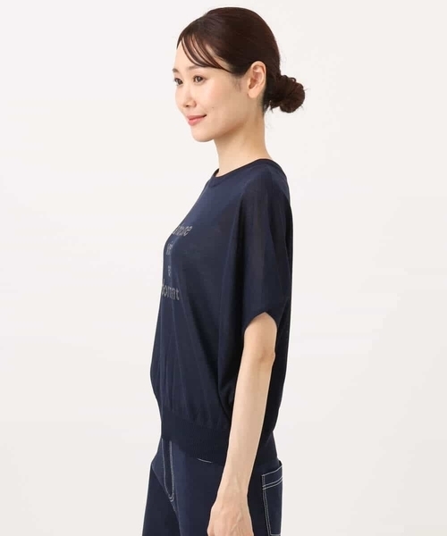MK MICHEL KLEIN（エムケーミッシェルクラン）の「[洗える]前後2wayラメロゴデザイン シアーニット（ニット/セーター・レディース・レッド/ネイビー/アイボリー・38）」の20枚目の写真