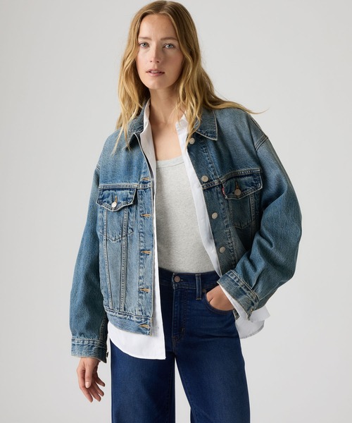 Levi's(リーバイス)の「Levi's/リーバイス 90S トラッカージャケット(デニムジャケット・レディース・インディゴブルー・M/S/XS)」の2枚目の写真