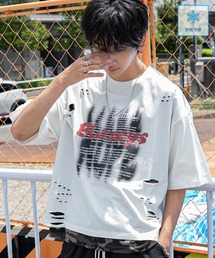 WEGO | WEGO/【26年春夏新作】接触冷感メッシュレイヤードダメージTシャツ(Tシャツ/カットソー)