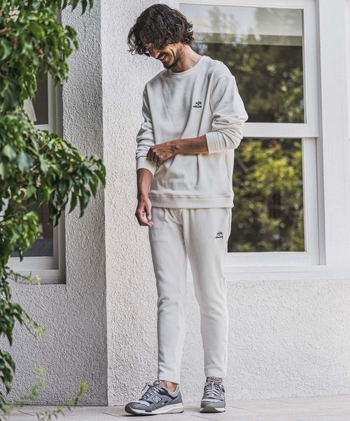wjk reluxe(ダブルジェーケーリラックス)の「msw1921- Embroidered Back Fleece Sweatshirt バックフリーストレーナー(WR26W-12)(スウェット・メンズ・ホワイト/ブラック/ネイビー・L/M/S)」の14枚目の写真