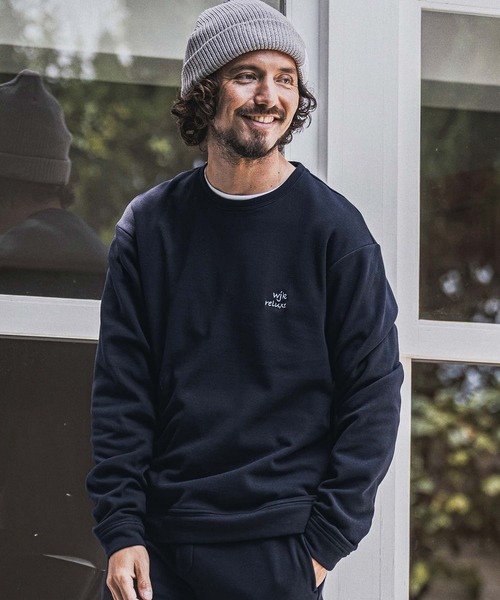 wjk reluxe(ダブルジェーケーリラックス)の「msw1921- Embroidered Back Fleece Sweatshirt バックフリーストレーナー(WR26W-12)(スウェット・メンズ・ホワイト/ブラック/ネイビー・L/M/S)」の16枚目の写真