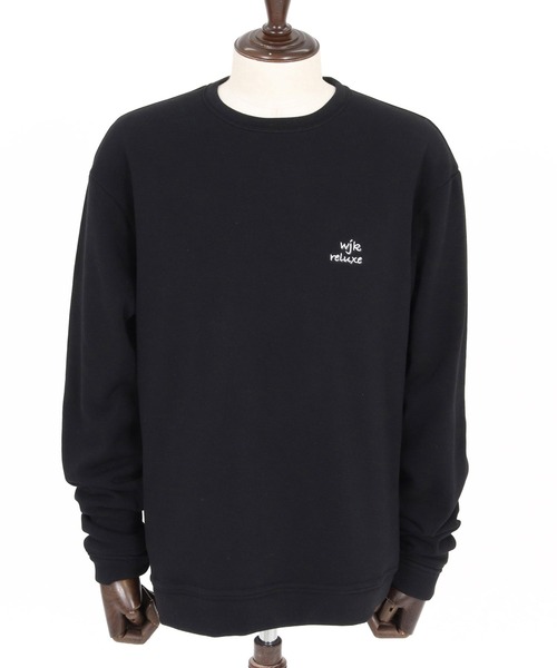wjk reluxe(ダブルジェーケーリラックス)の「msw1921- Embroidered Back Fleece Sweatshirt バックフリーストレーナー(WR26W-12)(スウェット・メンズ・ホワイト/ブラック/ネイビー・L/M/S)」の21枚目の写真