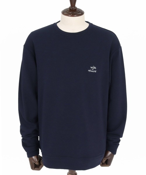 wjk reluxe(ダブルジェーケーリラックス)の「msw1921- Embroidered Back Fleece Sweatshirt バックフリーストレーナー(WR26W-12)(スウェット・メンズ・ホワイト/ブラック/ネイビー・L/M/S)」の22枚目の写真