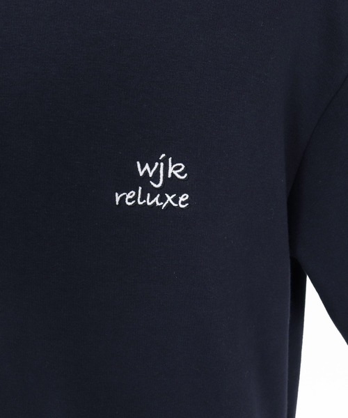 wjk reluxe(ダブルジェーケーリラックス)の「msw1921- Embroidered Back Fleece Sweatshirt バックフリーストレーナー(WR26W-12)(スウェット・メンズ・ホワイト/ブラック/ネイビー・L/M/S)」の7枚目の写真