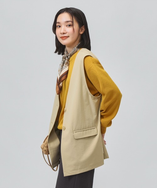 TIGORA(ティゴラ)の「ティゴラ TIGORA 4WAYストレッチジレベスト(ベスト・レディース・ベージュ/ブラック・M/L)」の5枚目の写真