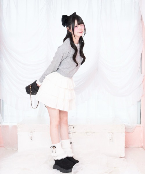 LAFARY(ラファリー)の「スピンドルティアードスカパン(スカート・レディース・ピンク/グレー/ホワイト・FREE)」の18枚目の写真