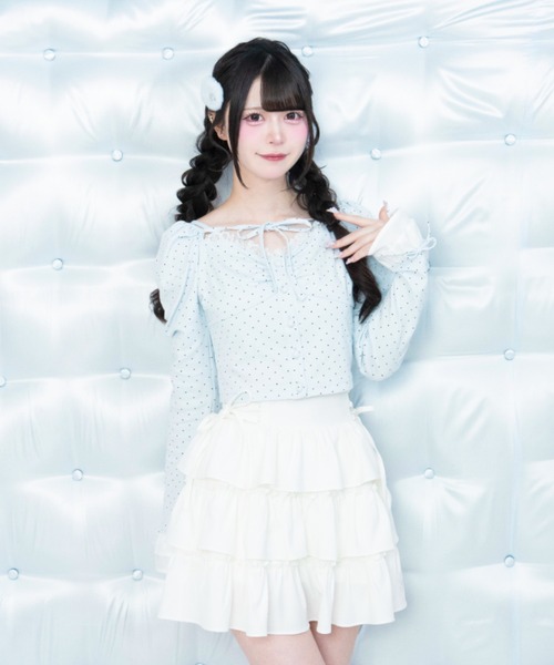 LAFARY(ラファリー)の「スピンドルティアードスカパン(スカート・レディース・ピンク/グレー/ホワイト・FREE)」の22枚目の写真
