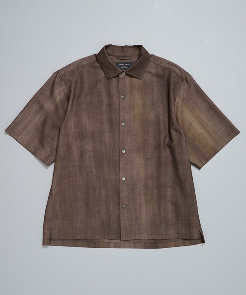 UNITED TOKYO（ユナイテッドトウキョウ）の「【新作】アーバンダイウール イタリアンカラーシャツ S/S　｜防シワ/防臭抗菌/日本製/通気性/夏服（シャツ/ブラウス・メンズ・ダークネイビー/ブルー/ブラウン・1/2）」の9枚目の写真