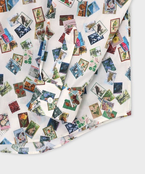 Paul Smith(ポールスミス)の「"Stamp" プリント シャツ / 263332 901U(シャツ/ブラウス・メンズ・オフホワイト/ブラック・X-LARGE/LARGE/MEDIUM/SMALL/XX-LARGE)」の3枚目の写真