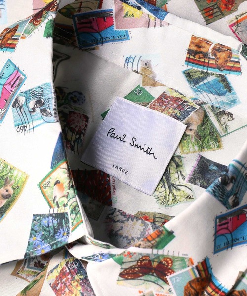 Paul Smith(ポールスミス)の「"Stamp" プリント シャツ / 263332 901U(シャツ/ブラウス・メンズ・オフホワイト/ブラック・X-LARGE/LARGE/MEDIUM/SMALL/XX-LARGE)」の4枚目の写真
