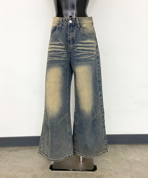 non-hedge(ノンヘッジ)の「タックデニムストレートパンツ(デニムパンツ・レディース・ブルー・S/M/L)」の14枚目の写真