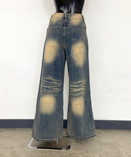 non-hedge(ノンヘッジ)の「タックデニムストレートパンツ(デニムパンツ・レディース・ブルー・S/M/L)」の16枚目の写真