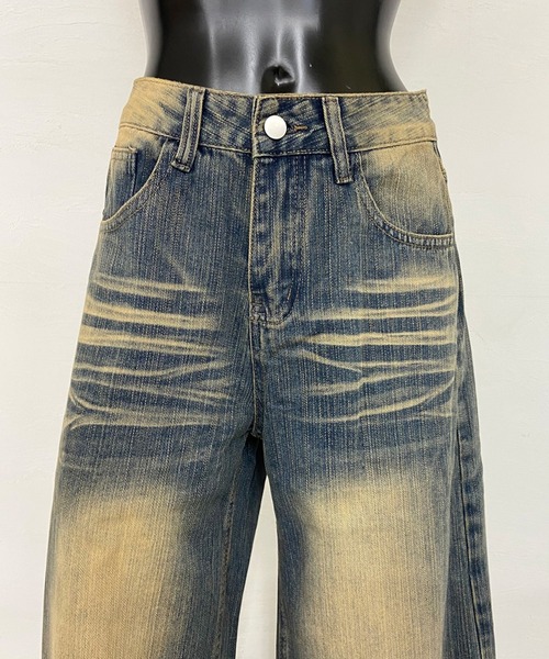 non-hedge(ノンヘッジ)の「タックデニムストレートパンツ(デニムパンツ・レディース・ブルー・S/M/L)」の17枚目の写真
