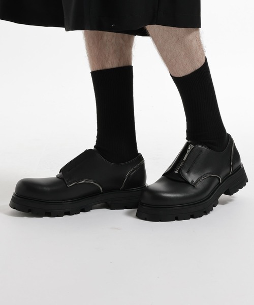 HARE(ハレ)の「ラギッドソールZIPシューズ(HARE)(ローファー・メンズ・ブラック・LARGE/MEDIUM)」の4枚目の写真
