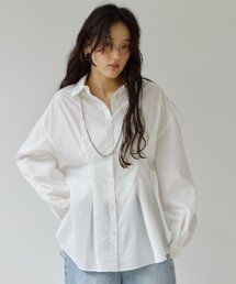 【Noka】タックデザインシャツ《WEB限定》