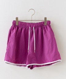 Piping Nylon Wide Easy Shorts / パインピング ナイロンワイドイージーショーツ レディース 韓国 レディース 2026年 夏 夏服