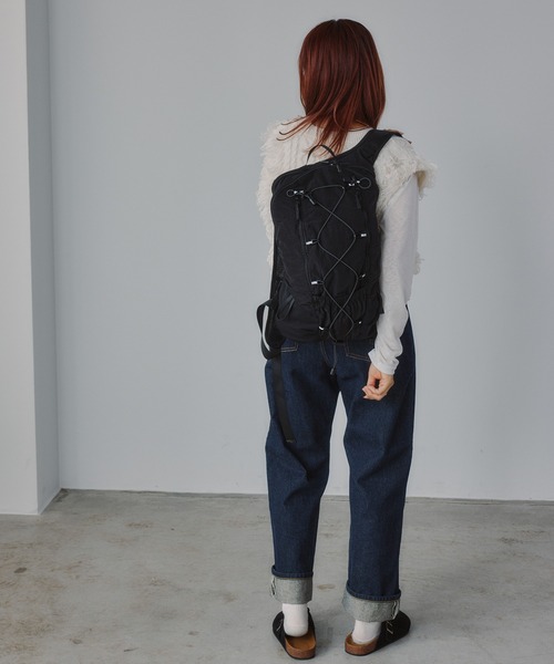 210nouve(トゥージュヌーブ)の「ドロストコード ナイロン バックパック(バックパック/リュック・レディース・ブラック/グレー/パープル・FREE)」の19枚目の写真