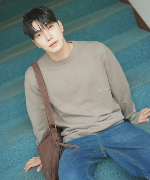ADHOC（アドホック）の「男性ベーシックラウンドネックプルオーバーニット (DK-BEIGE) (HBALK92)（ニット/セーター・メンズ・その他・90/95/110/105/100）」の3枚目の写真