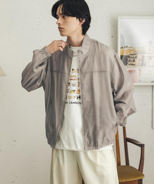 SENSE OF PLACE by URBAN RESEARCH(センスオブプレイスバイアーバンリサーチ)の「キュプラタッチライトブルゾン(ブルゾン・メンズ・チャコールグレー/ライトベージュ・LARGE/MEDIUM)」の8枚目の写真