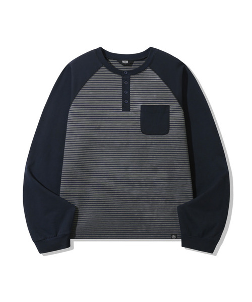 ピグメントクロップレグランヘンリーネックロングスリーブ_3カラー（T