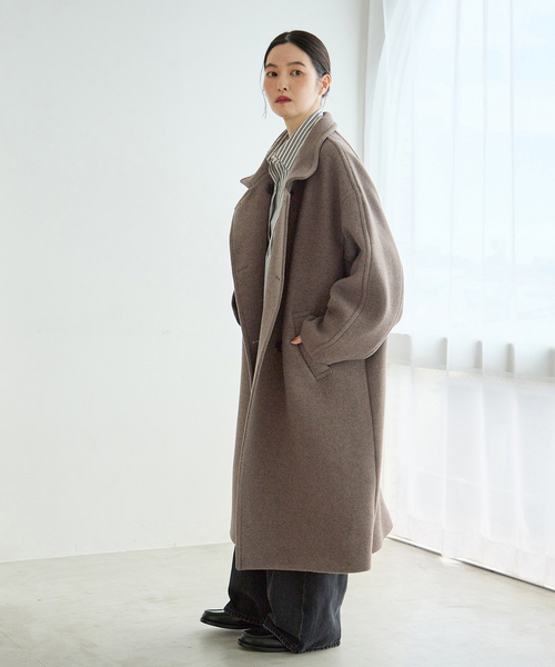 journal standard L'essage(ジャーナルスタンダードレサージュ)の「MANTECO/FABRICA スタンドコート(その他アウター・レディース・カーキ/ネイビー/モカ・36/38)」の12枚目の写真
