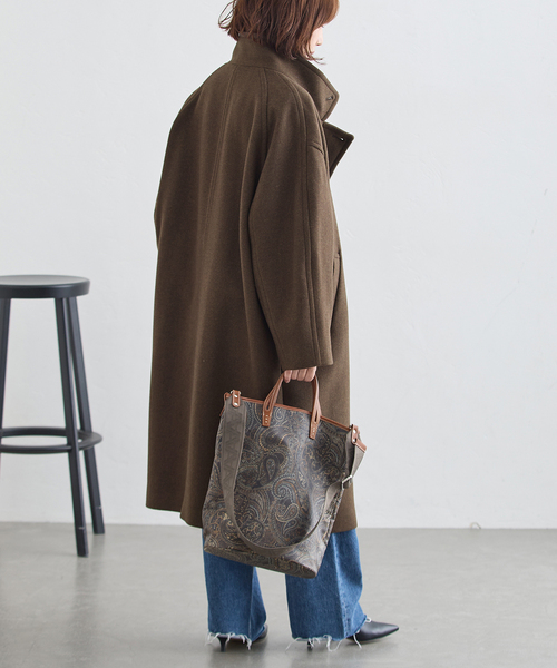 journal standard L'essage(ジャーナルスタンダードレサージュ)の「MANTECO/FABRICA スタンドコート(その他アウター・レディース・カーキ/ネイビー/モカ・36/38)」の18枚目の写真