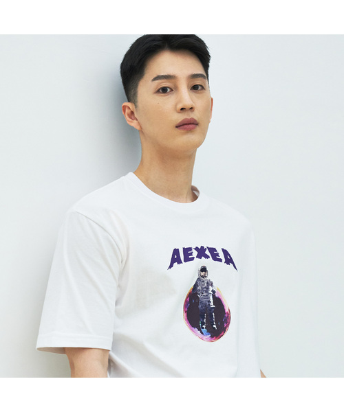AEXEA(アクシー)の「バブルパワー 半袖Tシャツ E04BRD_ABX10210(Tシャツ/カットソー・メンズ・グレー系その他/ブルー/ホワイト/ブラック・S/XL/M/L)」の2枚目の写真