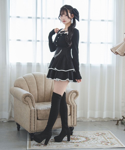 夢展望(ユメテンボウ)の「ボレロレイヤード風ドッキングリブトップス【大きいサイズあり】(Tシャツ/カットソー・レディース・オフホワイト/グレー/ブラック・L~LL/M-L/LL~3L)」の12枚目の写真