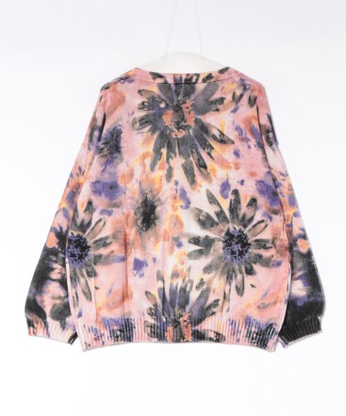 Desigual（デシグアル）の「Floral tie dye cardigan / フローラルタイダイカーディガン（カーディガン/ボレロ・レディース・レッド・S/M/L）」の2枚目の写真