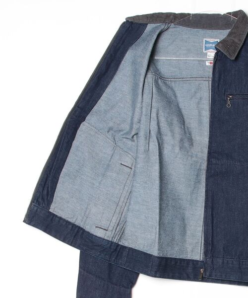 Gramicci（グラミチ）の「JAPANESE DENIM TRUCKER（デニムジャケット・メンズ・インディゴブルー/ブラック・S/M/L/XL/2XL）」の4枚目の写真