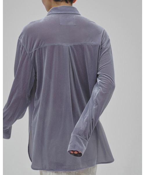TODAYFUL(トゥデイフル)の「Roundhem Velour Shirts(シャツ/ブラウス・レディース・ブルー系その他/ブラック/キナリ・FREE)」の11枚目の写真