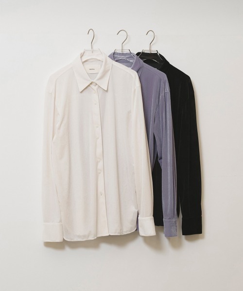 TODAYFUL(トゥデイフル)の「Roundhem Velour Shirts(シャツ/ブラウス・レディース・ブルー系その他/ブラック/キナリ・FREE)」の12枚目の写真