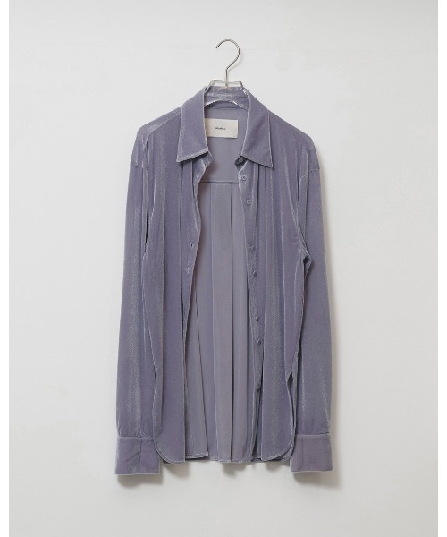 TODAYFUL(トゥデイフル)の「Roundhem Velour Shirts(シャツ/ブラウス・レディース・ブルー系その他/ブラック/キナリ・FREE)」の15枚目の写真