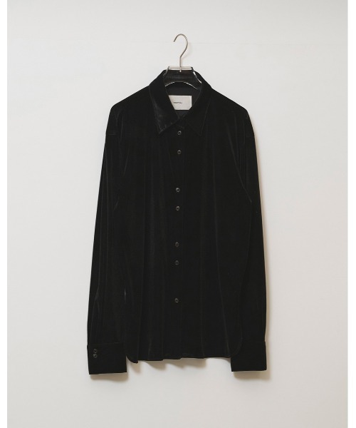 TODAYFUL(トゥデイフル)の「Roundhem Velour Shirts(シャツ/ブラウス・レディース・ブルー系その他/ブラック/キナリ・FREE)」の14枚目の写真