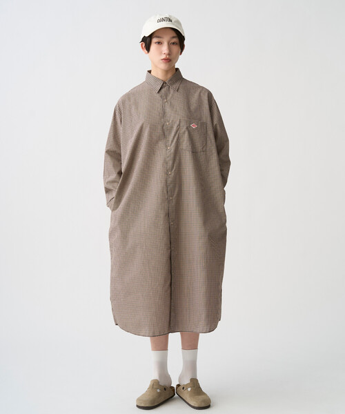 DANTON(ダントン)の「Women's T/C Classic Collar Dress(ワンピース・レディース・ベージュ系その他/グレー系その他・36)」の1枚目の写真