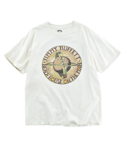 VINTAGE(ヴィンテージ)の「【USED】90’s TULTEX ”Jimmy Buffett/BEACH HOUSE ON THE MOON TOUR“ バンド Tシャツ(Tシャツ/カットソー・メンズ・ホワイト・X-LARGE)」の1枚目の写真