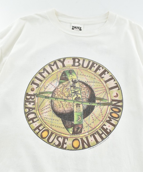 VINTAGE(ヴィンテージ)の「【USED】90’s TULTEX ”Jimmy Buffett/BEACH HOUSE ON THE MOON TOUR“ バンド Tシャツ(Tシャツ/カットソー・メンズ・ホワイト・X-LARGE)」の2枚目の写真