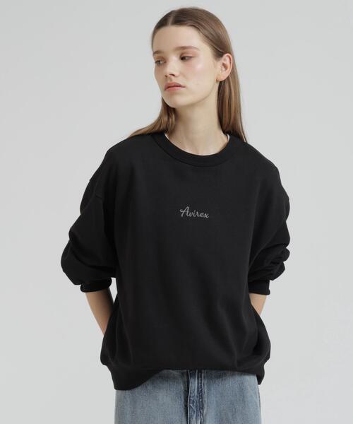 AVIREX（アヴィレックス）の「HORSESHOE TOMCAT CREW SWEAT（スウェット・レディース・ブラウン/ブラック/ベージュ・F）」の2枚目の写真