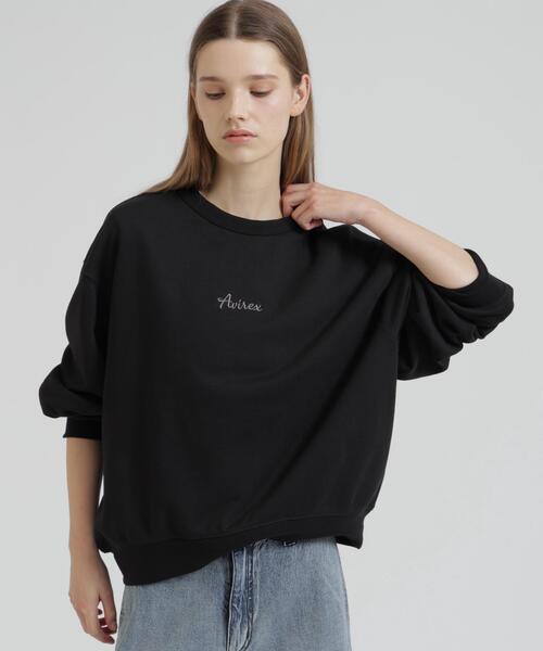 AVIREX（アヴィレックス）の「HORSESHOE TOMCAT CREW SWEAT（スウェット・レディース・ブラウン/ブラック/ベージュ・F）」の14枚目の写真
