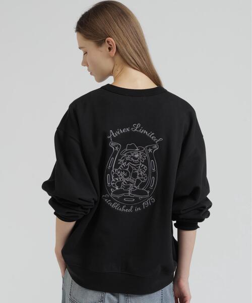 AVIREX（アヴィレックス）の「HORSESHOE TOMCAT CREW SWEAT（スウェット・レディース・ブラウン/ブラック/ベージュ・F）」の15枚目の写真