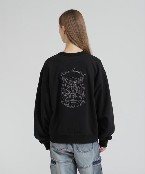 AVIREX（アヴィレックス）の「HORSESHOE TOMCAT CREW SWEAT（スウェット・レディース・ブラウン/ブラック/ベージュ・F）」の19枚目の写真