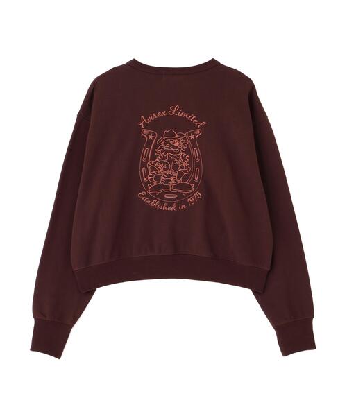AVIREX（アヴィレックス）の「HORSESHOE TOMCAT CREW SWEAT（スウェット・レディース・ブラウン/ブラック/ベージュ・F）」の11枚目の写真