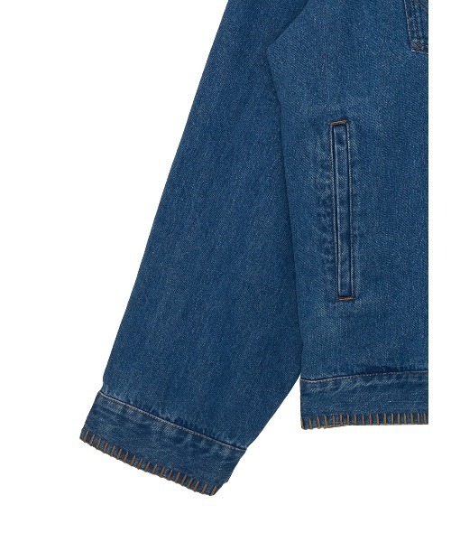 Wrangler（ラングラー）の「Wrangler×Ameri BLANKET STITCH DENIM JACKET（デニムジャケット・レディース・ブルー/ブラック/ピンク・MEDIUM/SMALL）」の5枚目の写真