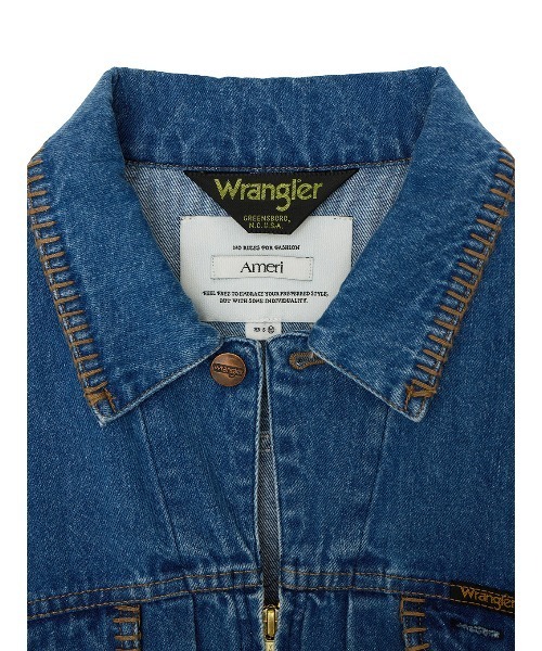 Wrangler（ラングラー）の「Wrangler×Ameri BLANKET STITCH DENIM JACKET（デニムジャケット・レディース・ブルー/ブラック/ピンク・MEDIUM/SMALL）」の11枚目の写真