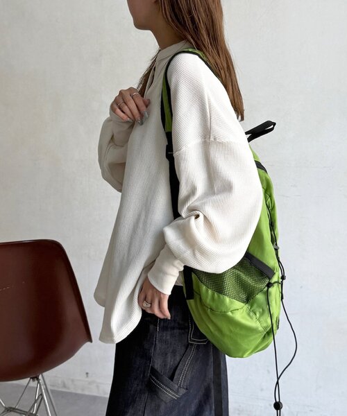 CPCM(シーピーシーエム)の「【WEB限定】ヘンリーネックフレアプルオーバー(Tシャツ/カットソー・レディース・アイボリー/ブラック/グレー/ブラウン・FREE)」の21枚目の写真