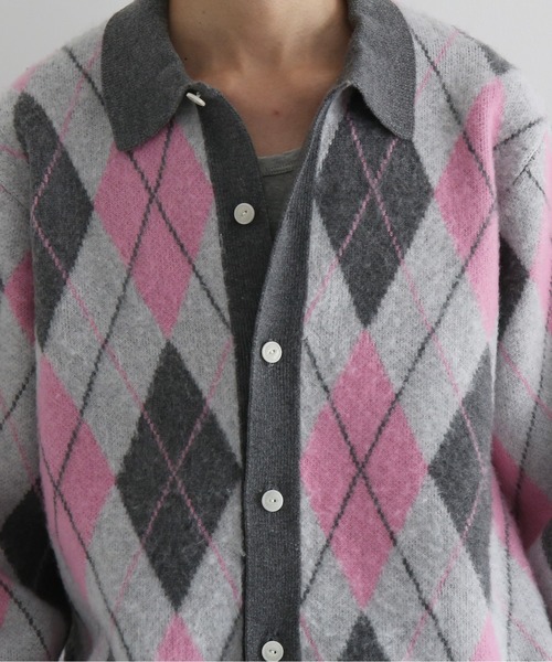 KAIKO（カイコー）の「【Pre order】KAIKO Domestic knit polo cardigan（カーディガン/ボレロ・メンズ・レッド系その他/グレー系その他2/グレー系その他・2/1）」の21枚目の写真
