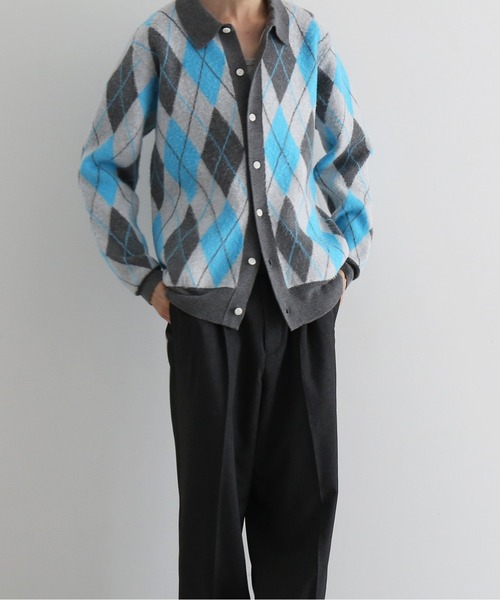 KAIKO（カイコー）の「【Pre order】KAIKO Domestic knit polo cardigan（カーディガン/ボレロ・メンズ・レッド系その他/グレー系その他2/グレー系その他・2/1）」の10枚目の写真