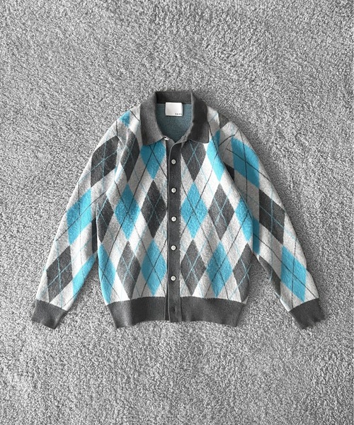 KAIKO（カイコー）の「【Pre order】KAIKO Domestic knit polo cardigan（カーディガン/ボレロ・メンズ・レッド系その他/グレー系その他2/グレー系その他・2/1）」の12枚目の写真